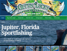 Tablet Screenshot of gettinluckyfishing.com